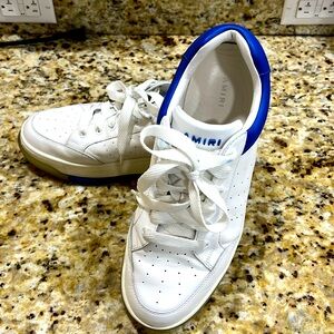 Amiri Stadium Italian Leather Sneakers - Blue and White - Sz 45 /11-1/2